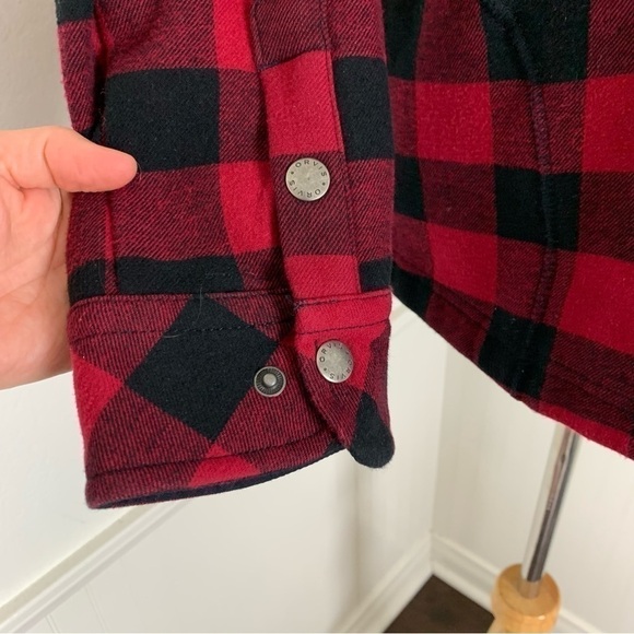 Orvis Buffalo Check Fleece Lined Shacket Shirt Size Large Lined Pockets - Picture 8 of 17